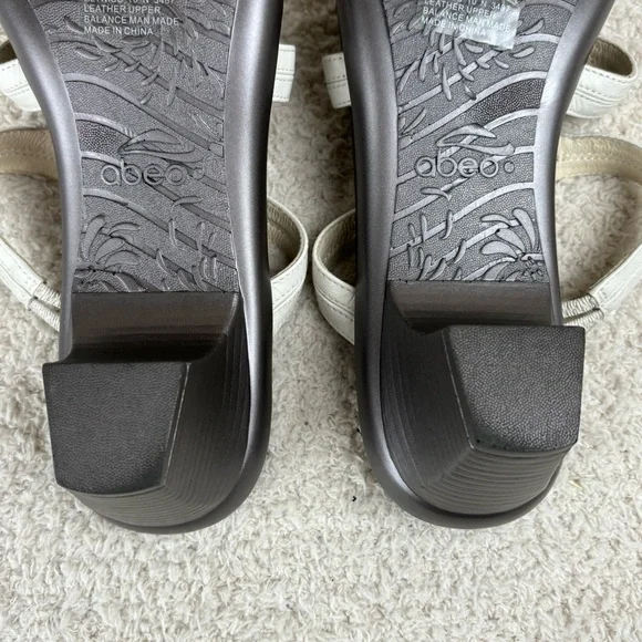 Abeo White and Brown Women's Sandals - Picture 12 of 15